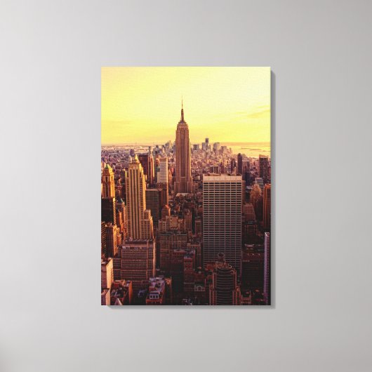 New Yorker Skyline-Stadt mit dem Empire State Leinwanddruck (Vorderseite)