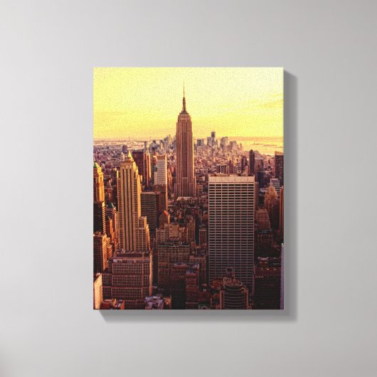 New Yorker Skyline-Stadt mit dem Empire State Leinwanddruck (Vorderseite)