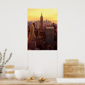 New Yorker Skyline-Stadt mit dem Empire State Poster (Küche)