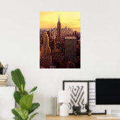New Yorker Skyline-Stadt mit dem Empire State Poster (Heimbüro)