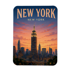 New Yorker Skyline Travel Legacy Magnet
