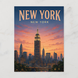 New Yorker Skyline Travel Legacy Postkarte