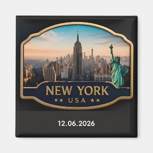 🧲 New Yorker Skyline-Urlaubserinnerung aus NYC 🗽 Magnet