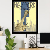New Yorker Sommer 1937 Art-Deco-Poster Poster (Heimbüro)