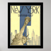 New Yorker Sommer 1937 Art-Deco-Poster Poster (Vorne)