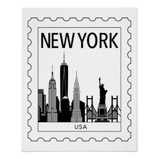 New Yorker Souvenir Poster (Vorderseite)