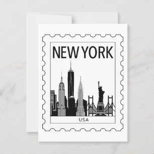New Yorker Souvenir Postkarte