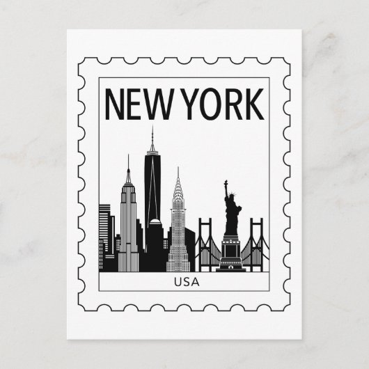 New Yorker Souvenir Postkarte (Vorderseite)