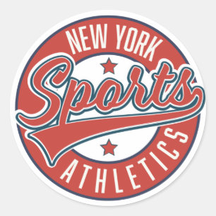 New Yorker Sportlogo Runder Aufkleber