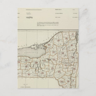 New Yorker Staat-Atlas Postkarte