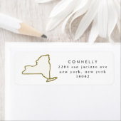 New Yorker Staat Rücksendeadressen-Aufkleber (Insitu)