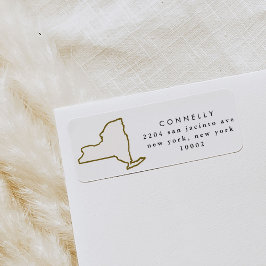 New Yorker Staat Rücksendeadressen-Aufkleber