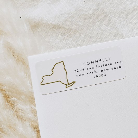 New Yorker Staat Rücksendeadressen-Aufkleber