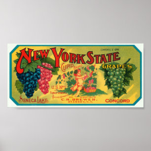 New Yorker Staat Seneca Vintage Ristorante da Vale Poster