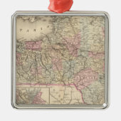 New Yorker Staat Silbernes Ornament (Vorne)