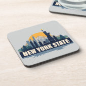 New Yorker Staat, USA Getränkeuntersetzer (Linke Seite)