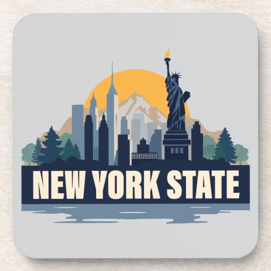 New Yorker Staat, USA Getränkeuntersetzer (Vorderseite)