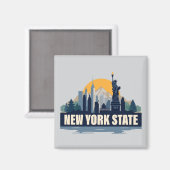New Yorker Staat, USA Magnet (Vorderseite/Rückseite)