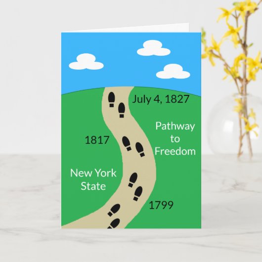 New Yorker Staat - Weg in die Freiheit: Leere Karte (Gelbe Blume)