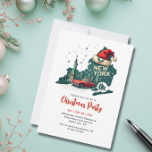 New Yorker Staat Weihnachtsfeier Einladung