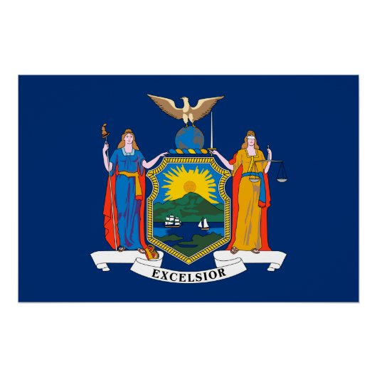 New Yorker Staatsflagge Poster (Vorderseite)