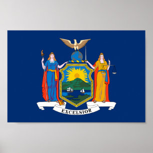 New Yorker Staatsflagge Poster