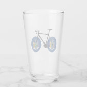 New Yorker Staatsflagge Radfahren Glas (Rückseite)