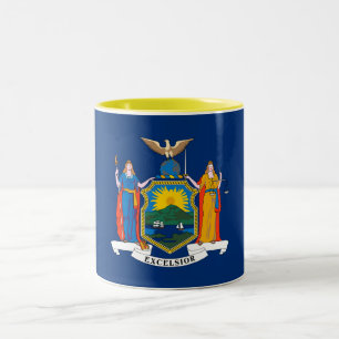 New Yorker Staatsflagge Zweifarbige Tasse