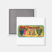 New Yorker Staatstrauben Magnet (Vorderseite/Rückseite)