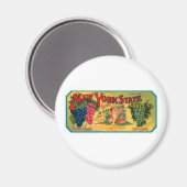 New Yorker Staatstrauben Magnet (Vorderseite/Rückseite)