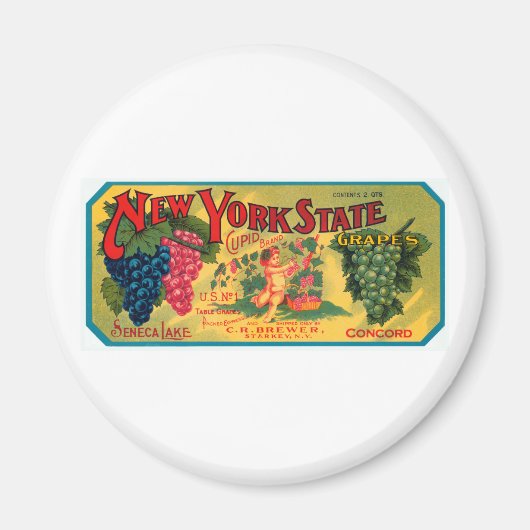 New Yorker Staatstrauben Magnet (Vorne)