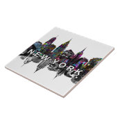 New Yorker Stadt in Graffiti Fliese (Seite)