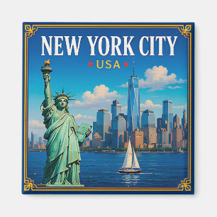 🗽 New Yorker Stadt-Skyline-Erinnerung aus Manhatt Magnet