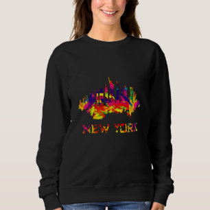 New Yorker Stadtansicht hell farbenfroh Sweatshirt