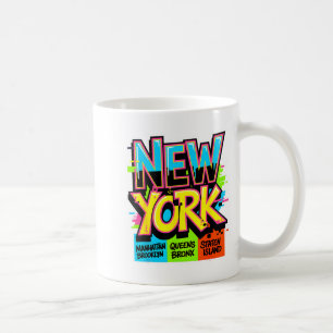 New Yorker Stadtbild Bronx Queens Manhattan Staat Kaffeetasse