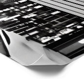 New Yorker Stadtbild in Schwarz und Weiß Poster (Ecke)