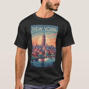 New Yorker Stadtbild Reise Kunst Vintage T-Shirt