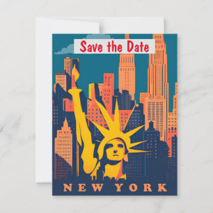 New Yorker Stadtbild-Symbol-Einladung Save The Date