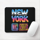 New Yorker Stadtsilhouette Bronx Queens Manhattan Mousepad (Mit Mouse)