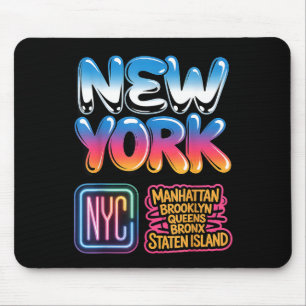 New Yorker Stadtsilhouette Bronx Queens Manhattan Mousepad