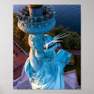 New Yorker Stadtsilhouette, Fackel der Freiheitsst Poster