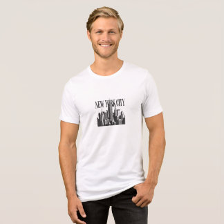 New Yorker Stadtsilhouette Minimalistische weiße T Tri-Blend Shirt