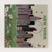 New Yorker Stadtsilhouette Puzzle (Horizontal)