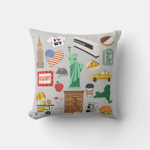 New Yorker Stadtsymbole Kissen