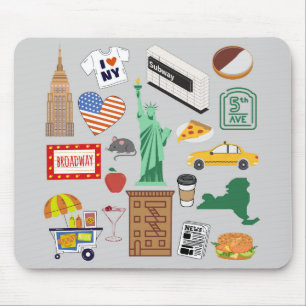 New Yorker Stadtsymbole Mousepad