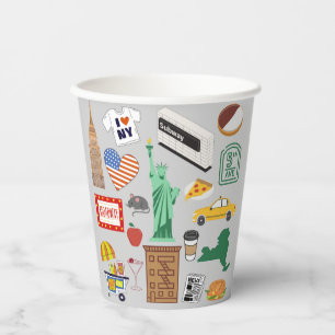New Yorker Stadtsymbole Pappbecher