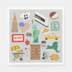 New Yorker Stadtsymbole Serviette