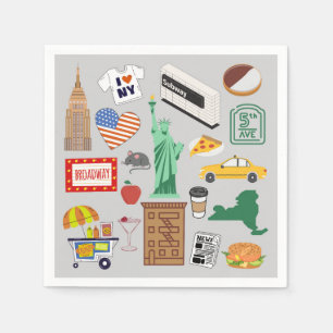 New Yorker Stadtsymbole Serviette