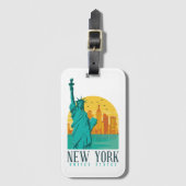 New Yorker stilvolle Skyline Gepäckanhänger (Vorderseite Vertikal)