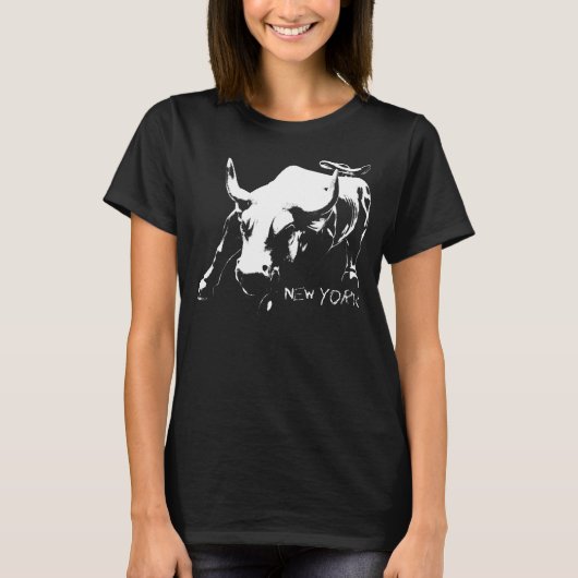 New Yorker T - Shirt Women's Bull Statue Bio Shirt (Vorderseite)